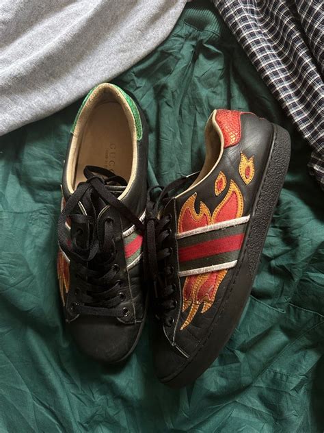 gucci black flames